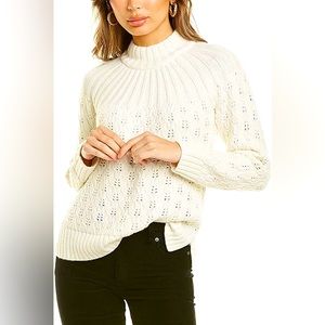 Madewell Pointelle Stitch-Mix Mockneck Sweater